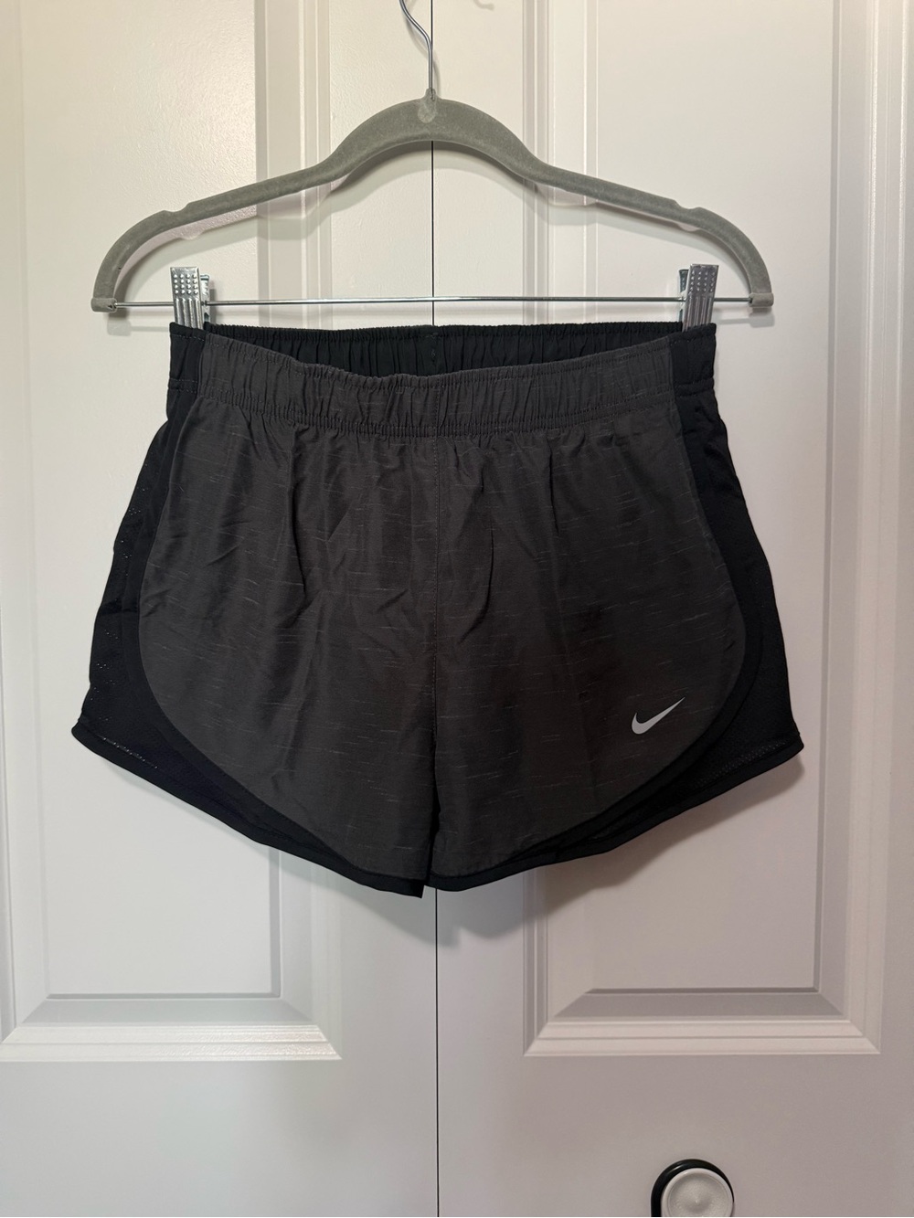 Nike Women's Black/Charcoal Lightweight Athletic Shorts